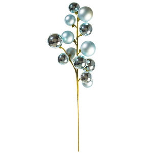 30" Baby Blue Matte/Shiny Ball Ornament Spray 1