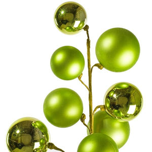 30" Celadon Matte/Shiny Ball Ornament Spray 2
