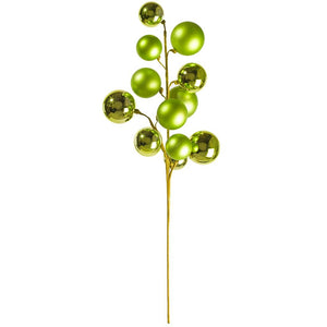 30" Celadon Matte/Shiny Ball Ornament Spray 1