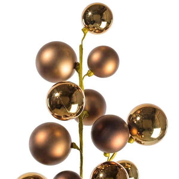 30" Mocha Matte/Shiny Ball Ornament Spray 2