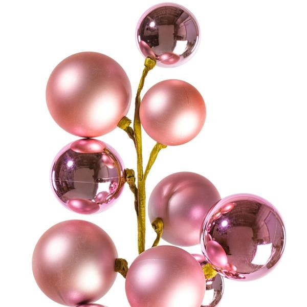 30" Pink Matte/Shiny Ball Ornament Spray 2