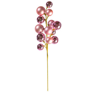30" Pink Matte/Shiny Ball Ornament Spray 1