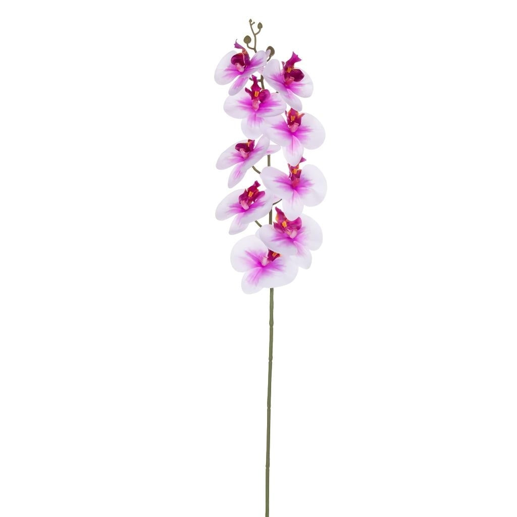 35" Purple/White Artificial Orchid Stem (3 Pack) 1