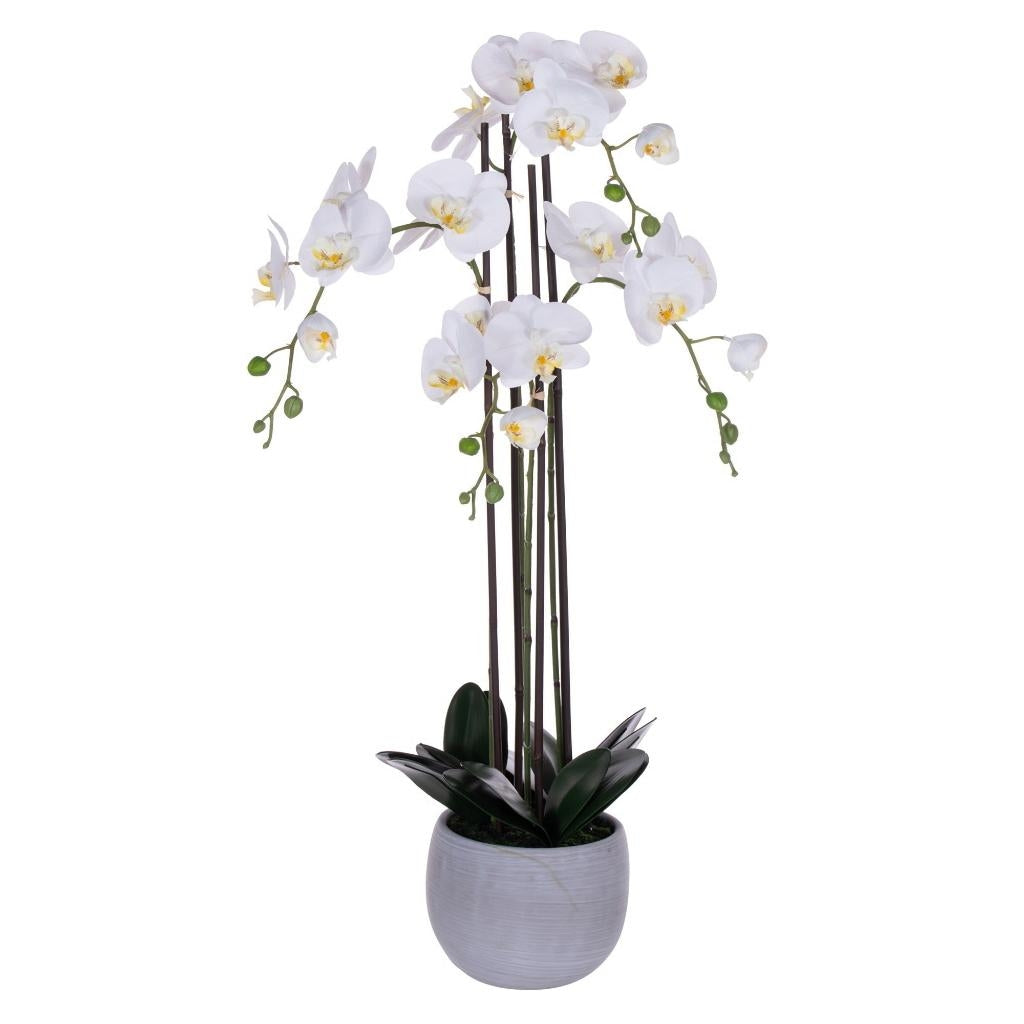 39" White Orchid Artificial Floral Arrangement 1