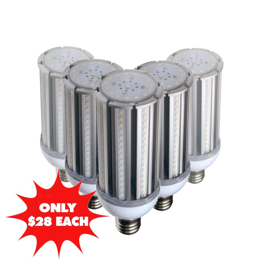 45 watt 100/277 volt Corn Cob Mogul Screw Base 4000K Cool White Non-Dimmable LED (24 Pack) 1