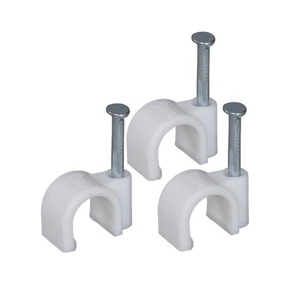 Nail-In White Coax Clips (20 Pack) 1