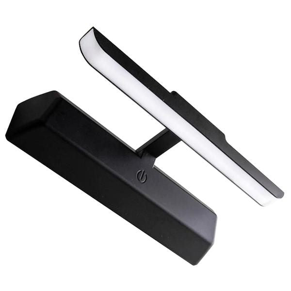 8" 4000K Cool White Battery Operated Wall-Mountable Satin Black LED Picture Light with Remote 1