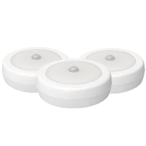 2.3 watt 4.5 volt Motion Activated CCT Selectable LED Puck Light (3 Pack) 1