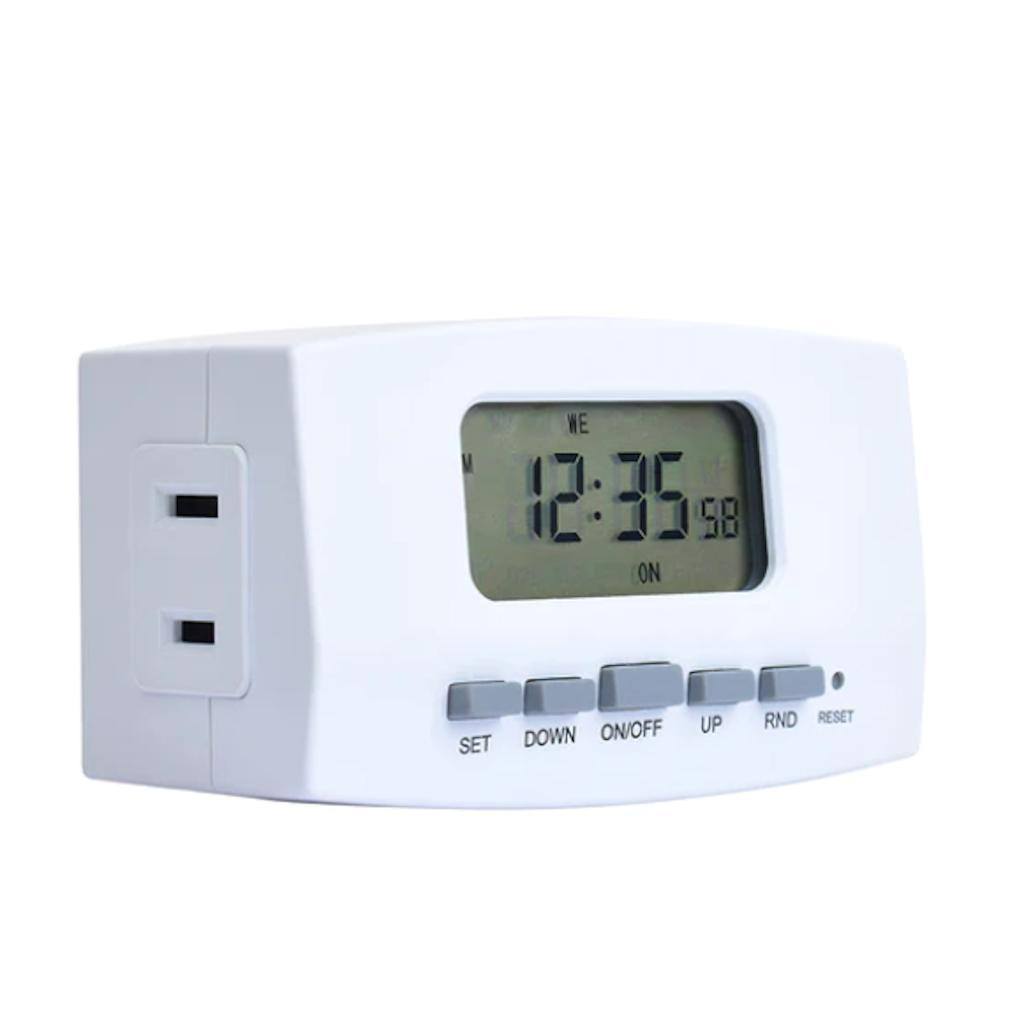 Indoor Weekly Singe Outlet White Digital Timer 1