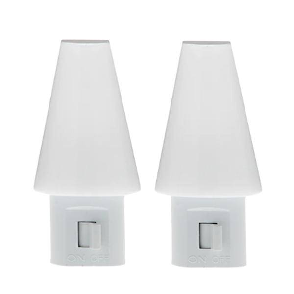 .3 watt 120 volt 3000K Natural White Manual Semi-Gloss White LED Night Light (2 Pack) 1