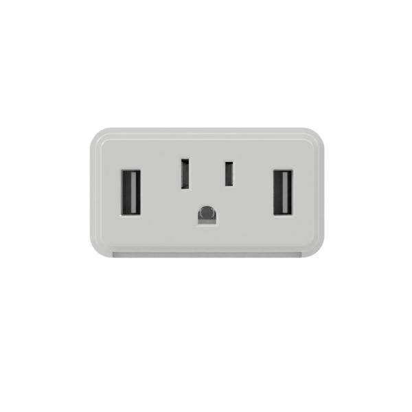 2 watt 5 volt 3000K Natural White Dual USB Outlet Cube LED Night Light 1
