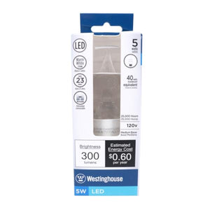 5 watt 120 volt CA11 Medium Screw Base 2700K Warm White Clear Disc Filament Dimmable LED 4