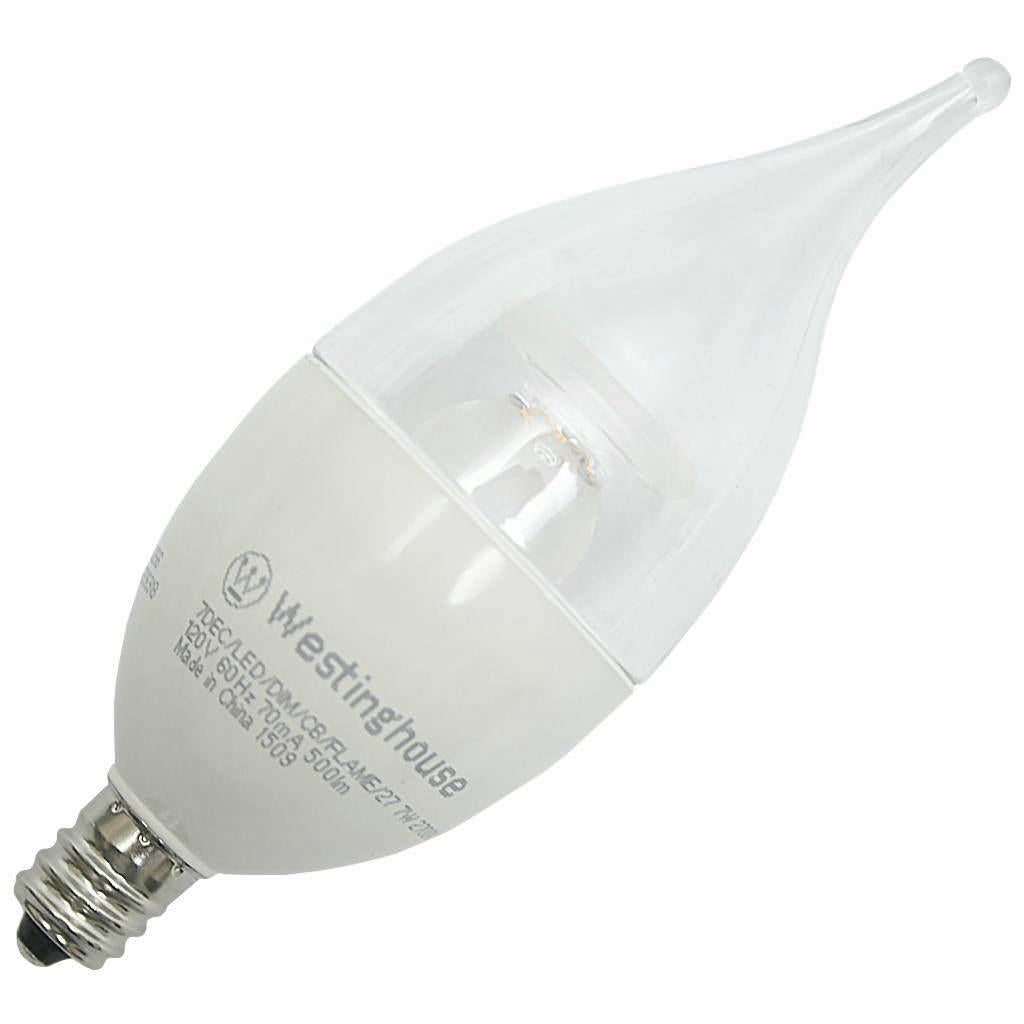 7 watt 120 volt CA13 Candelabra Screw Base 2700K Clear Disc Filament Dimmable LED 1