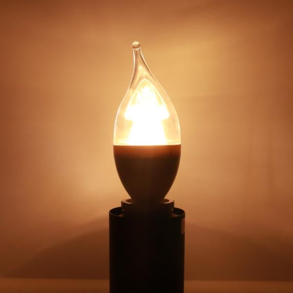 5 watt 120 volt CA11 Candelabra E12 Base Clear Disc Filament 2700K Warm White Dimmable LED 3