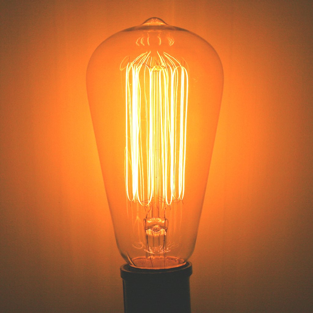 60 watt 120 volt ST20 Medium Screw Base 2450K Amber 1
