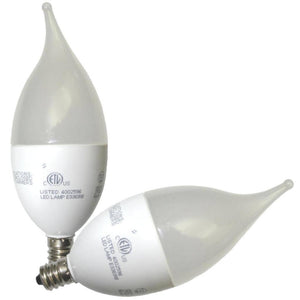 7 watt 120 volt C13 Candelabra Screw Base 2700K Warm White LED (2 pack) 1