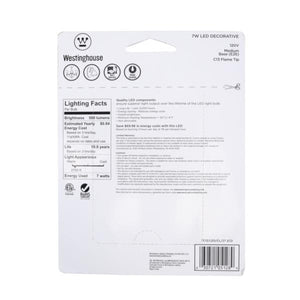7 watt 120 volt C13 Medium Screw Base 2700K Warm White Clear Disc Filament LED (2 pack) 5
