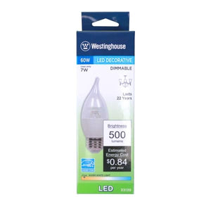 7 watt 120 volt CA13 Medium Screw Base 2700K Warm White Clear Disc Filament Dimmable LED 4