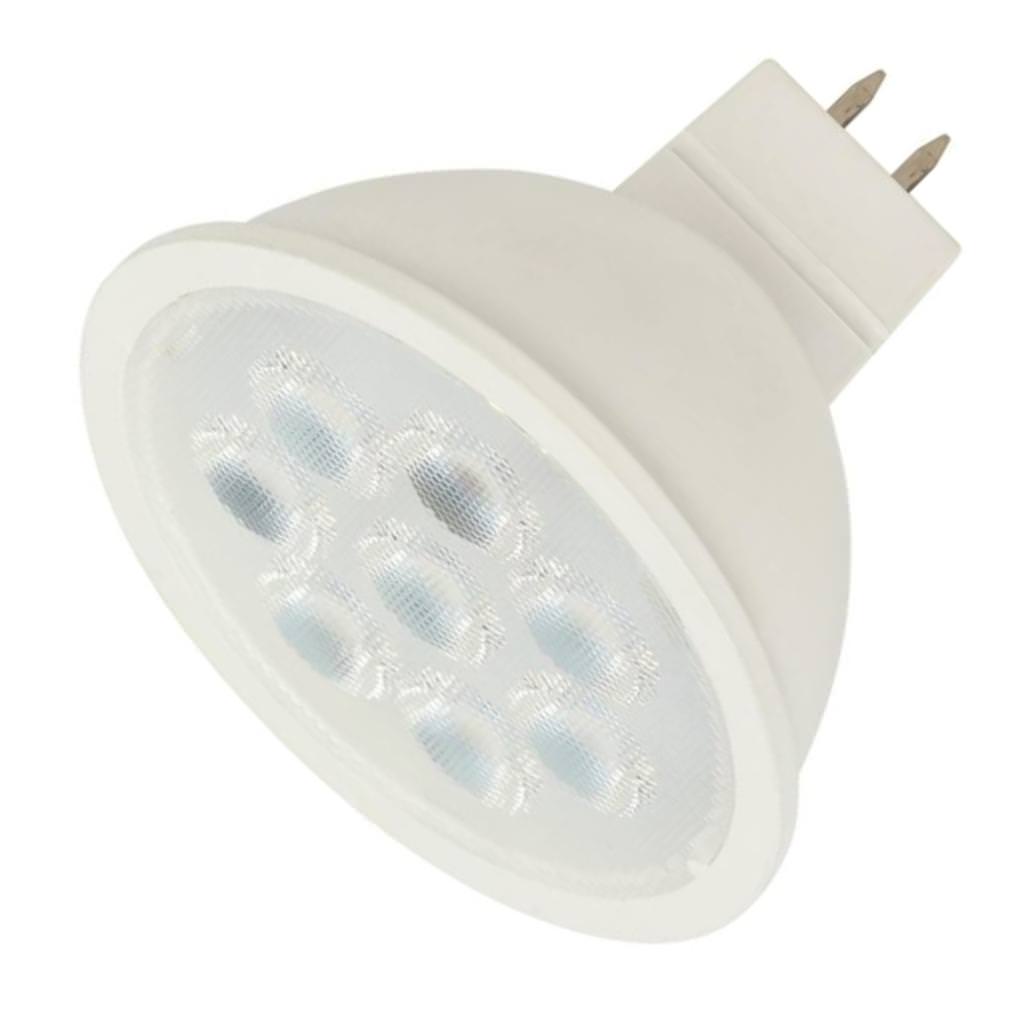 6.5 watt 12 volt MR16 Bi-Pin Base 3000K Natural White Dimmable Flood LED 1
