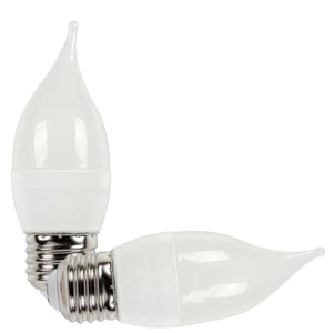 5 watt 120 volt C11 Medium Screw Base 2700K Warm White Clear Disc Filament Dimmable LED (2 pack) 1