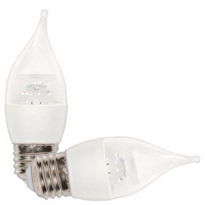 5 watt 120 volt C11 Medium Screw Base 2700K Warm White Clear Disc Filament LED (2 Pack) 1