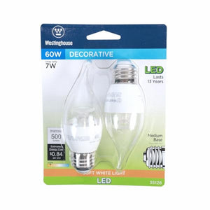 7 watt 120 volt C13 Medium Screw Base 2700K Warm White Clear Disc Filament Dimmable LED (2 pack) 4