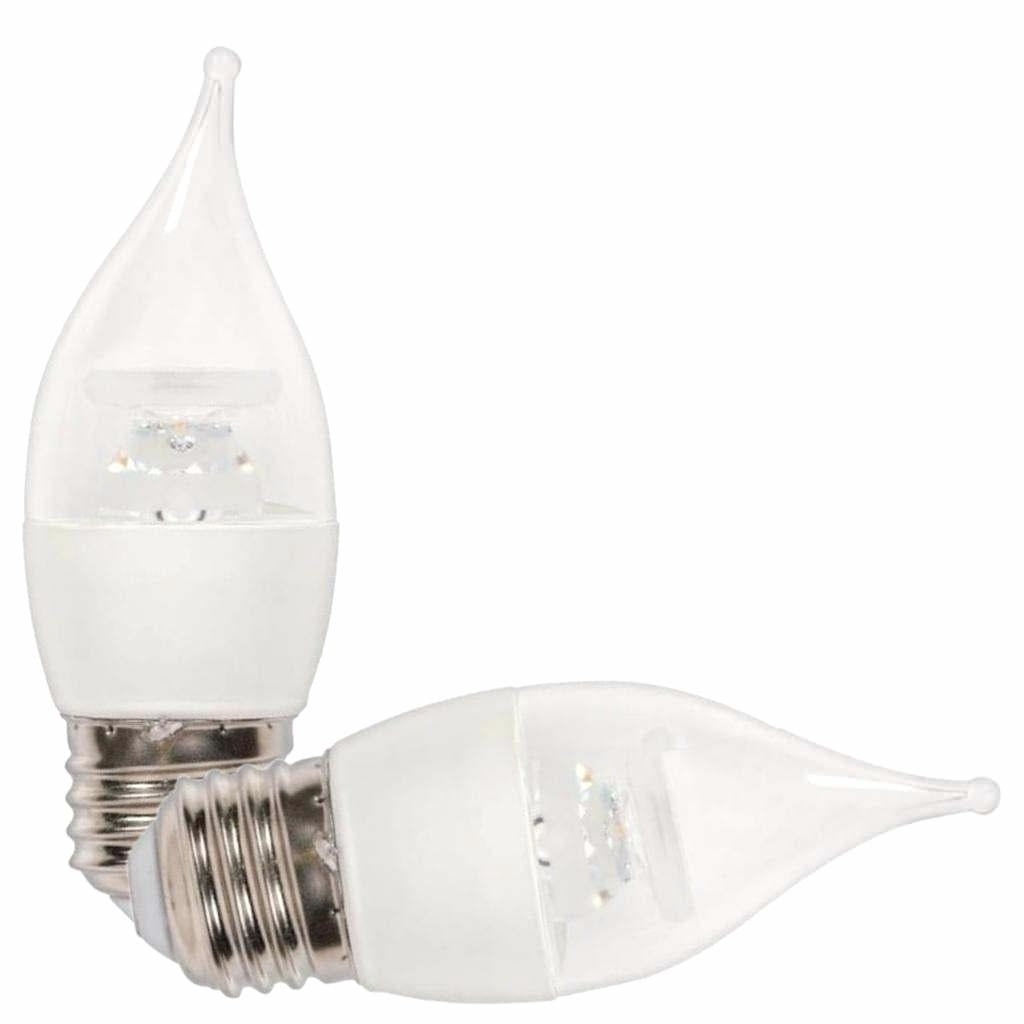 7 watt 120 volt C13 Medium Screw Base 2700K Warm White Clear Disc Filament Dimmable LED (2 pack) 1