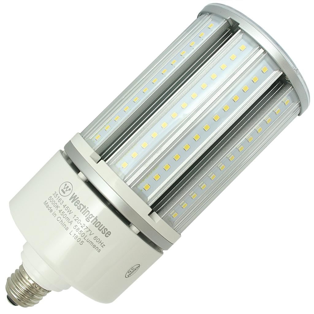 45 watt 120/277 volt Corn Cob Medium Screw Base 5000K Daylight LED 1