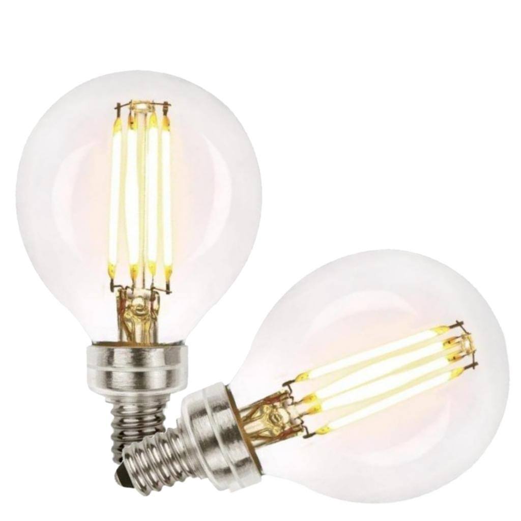 6 watt 120 volt G16.5 Candelabra Screw Base 2700K Warm White Dimmable LED (2 pack) 1