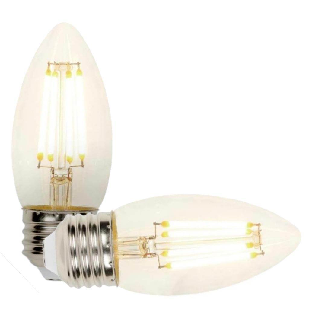 4.5 watt 120 volt B11 Medium Screw Base 2700K Warm White Dimmable LED Filament (2 pack) 1