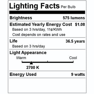 6" 9 watt 120 volt Medium Screw Base 2700K Dimmable LED Retrofit Kit 2