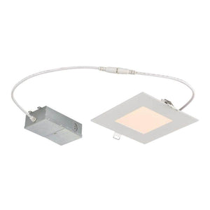 6" 12 watt 120 volt 5000K Dimmable White LED Slim Square Recessed Downlight with External Driver 1