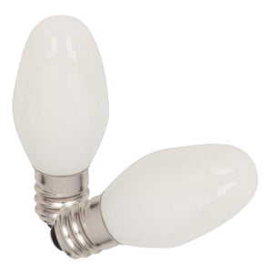0.6 watt 120 volt C7 Candelabra Screw Base 2700K Warm White (2 Pack) 1