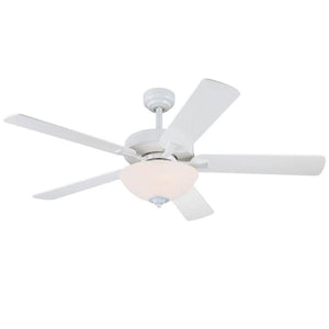 52" 9.8 watt 3000K Natural White Reversible White/Light Maple Blades Frosted Indoor LED Ceiling Fan 1