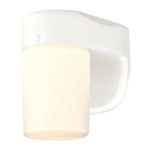 1 Light 8 watt White Frosted Opal Glass Shade 3000K Non-Dimmable LED with Sensor 1