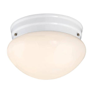 7.25" 10 watt 3000K White Opal Glass Shade Dimmable LED Flush Mount 1