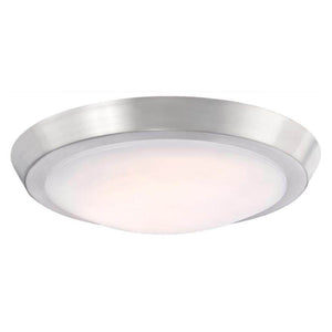 11" 20 watt Brushed Nickel Frosted Acrylic Shade Dimmable LED Flush Mount 1