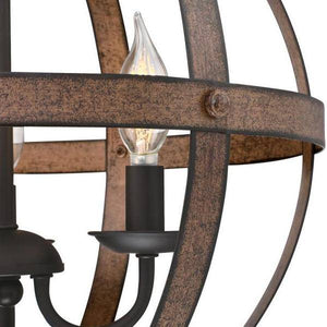 3 Light Oil Rubbed Barnwood Light Fixture 2