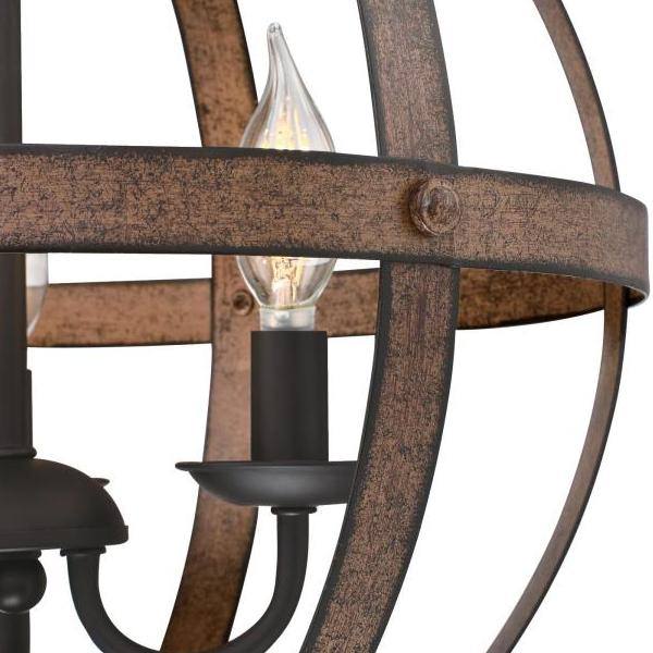 3 Light Oil Rubbed Barnwood Light Fixture 2