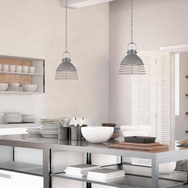 1 Light (Medium Screw Base) Industrial Steel Pendant Light Fixture 3