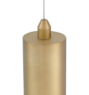 1 Light Brushed Brass Dimmable LED Pendant Light Fixture 3