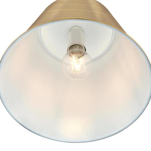 1 Light Brushed Brass Finish Pendant Light Fixture 3