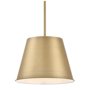 1 Light Brushed Brass Finish Pendant Light Fixture 1