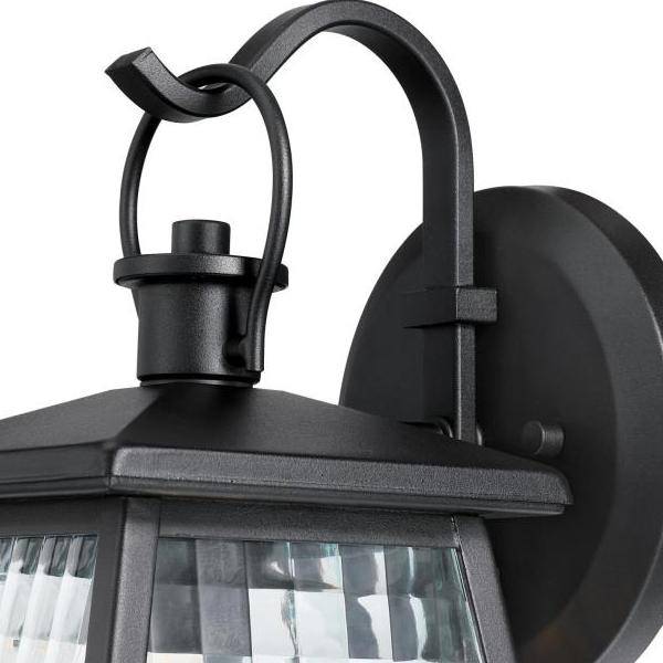 1 Light 15" Lantern Black Wall Light Fixture 3