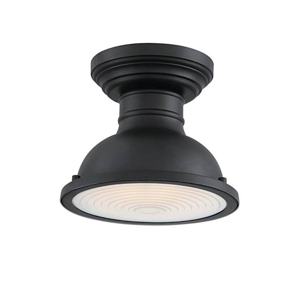1 Light 9" Black Semi-Flush Fixture 1
