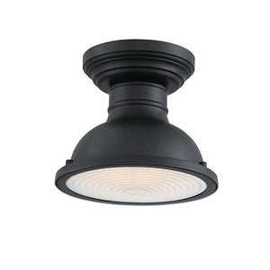 1 Light 9" Black Semi-Flush Fixture 1