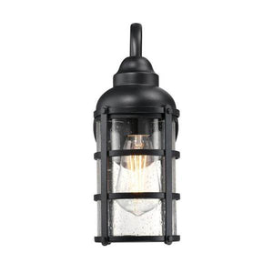 1 Light Textured Black Outdoor Wall Fixture 2