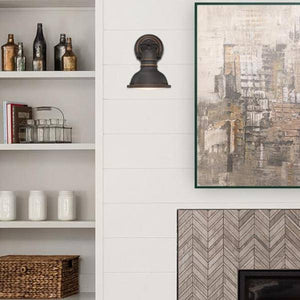 1 Light Oil Rubbed Bronze Wall Light Fixture 3