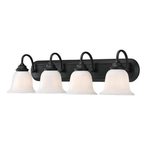 4 Light Matte Black Wall Light Fixture 2