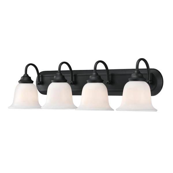 4 Light Matte Black Wall Light Fixture 2